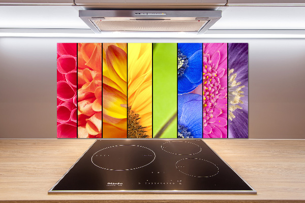 Spatplaat keuken Kleurrijke bloemen