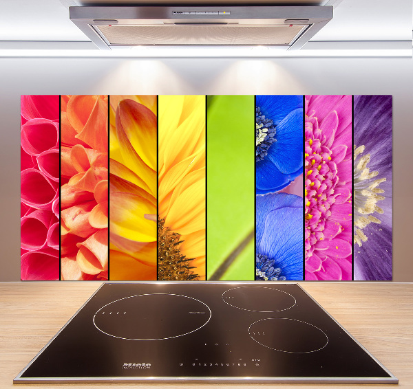 Spatplaat keuken Kleurrijke bloemen