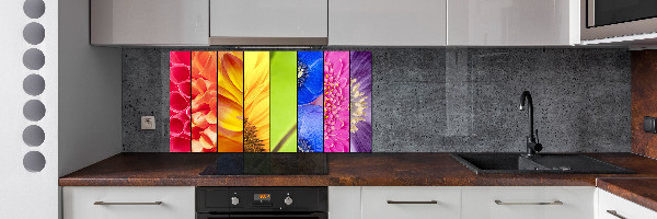 Spatplaat keuken Kleurrijke bloemen