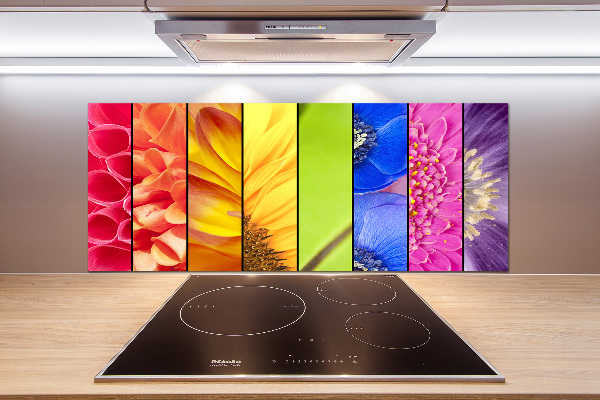 Spatplaat keuken Kleurrijke bloemen