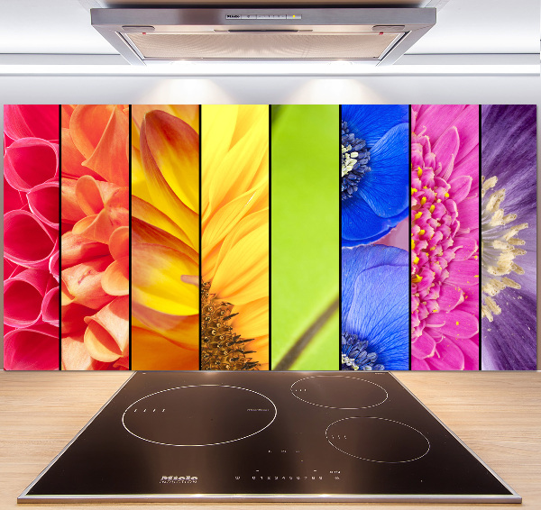 Spatplaat keuken Kleurrijke bloemen