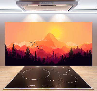 Panel do kuchni Górski pejzaż