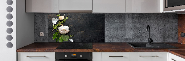 Panel szklany do kuchni Czosnek