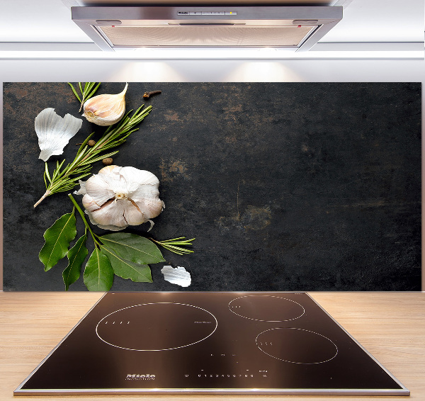 Panel szklany do kuchni Czosnek