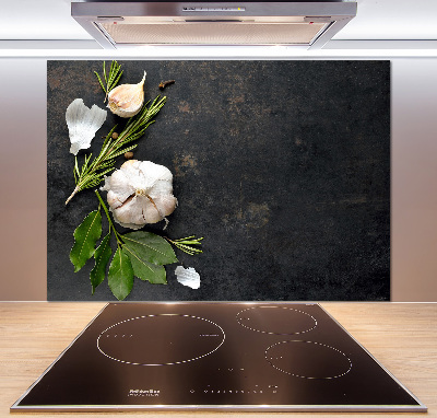 Panel szklany do kuchni Czosnek