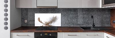 Glazen achterwand keuken Een veer op het water