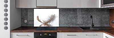 Glazen achterwand keuken Een veer op het water
