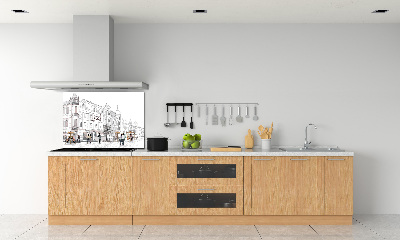 Panel dekor szkło Stare miasto