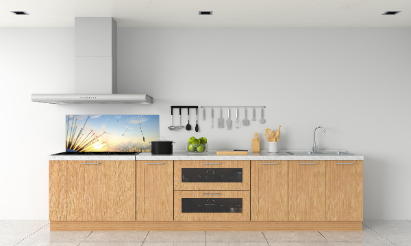 Glazen achterwand keuken Paardenbloemzaden
