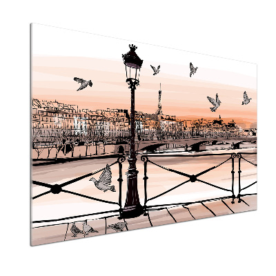 Panel do kuchni Zmierzch w Paryżu