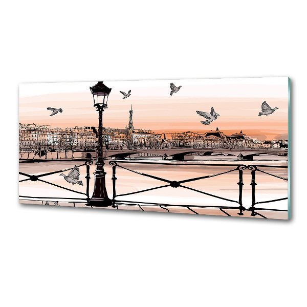 Spatscherm keuken Schemering in Parijs