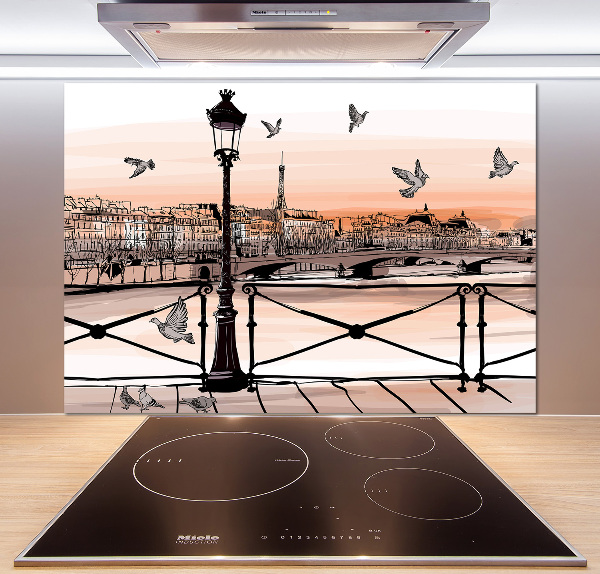 Panel do kuchni Zmierzch w Paryżu