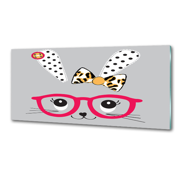 Panel do kuchni Królik w okularach