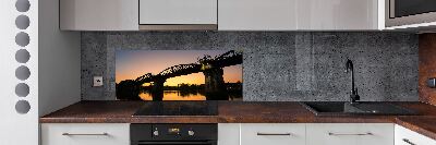 Glazen achterwand keuken Brug in Thailand