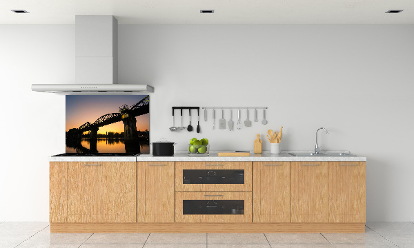 Glazen achterwand keuken Brug in Thailand