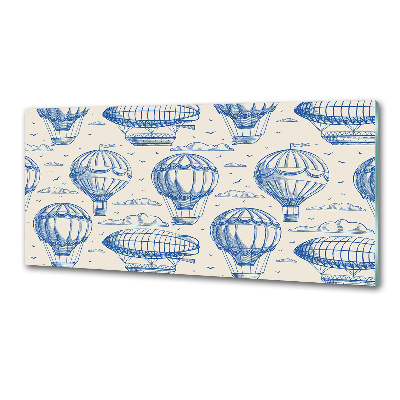 Glazen achterwand keuken Ballonnen en luchtschepen