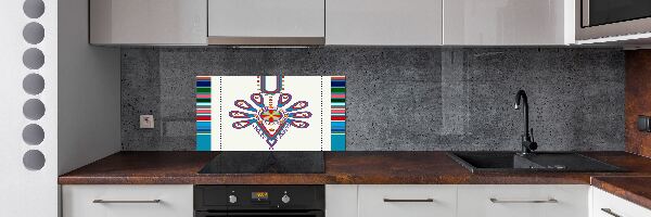 Glazen achterwand keuken Pools volkspatroon