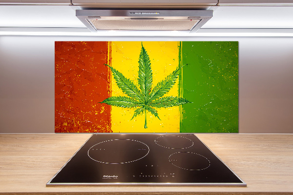 Spatscherm keuken Rasta-vlag