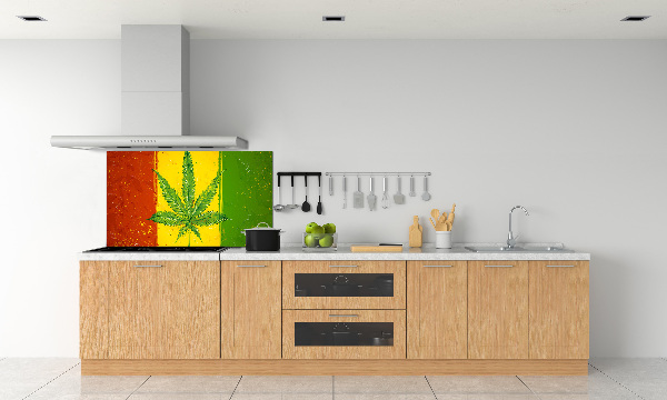 Spatscherm keuken Rasta-vlag