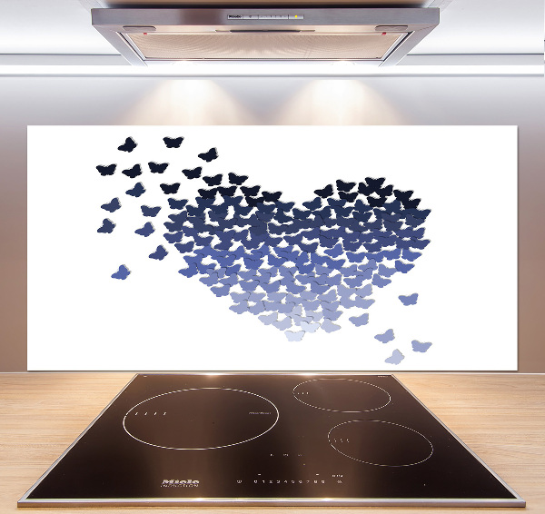 Panel do kuchni Serce z motyli