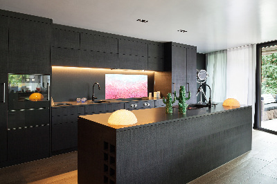 Glazen achterwand keuken Kersenbloesems