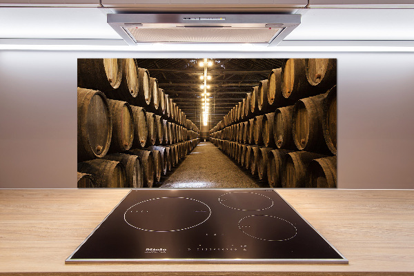 Glazen achterwand keuken Wijnhuis van Porto