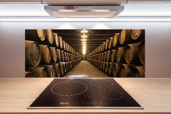 Glazen achterwand keuken Wijnhuis van Porto