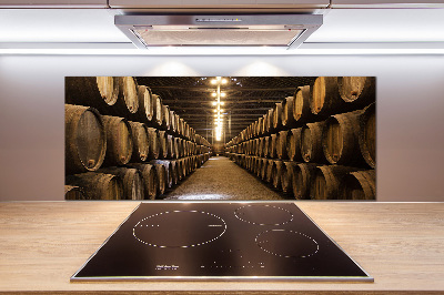 Glazen achterwand keuken Wijnhuis van Porto