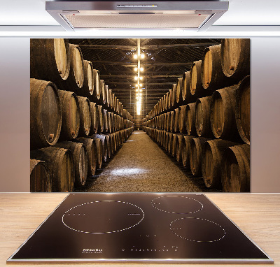 Glazen achterwand keuken Wijnhuis van Porto