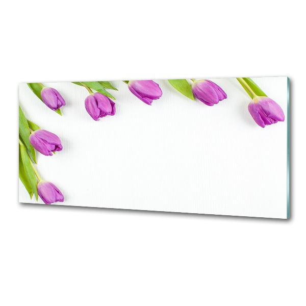 Panel do kuchni Fioletowe tulipany
