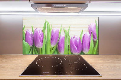 Keuken achterwand Paarse tulpen