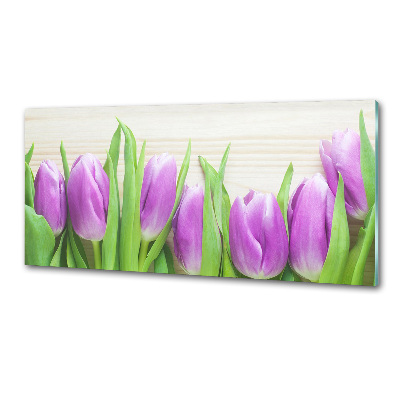 Keuken achterwand Paarse tulpen