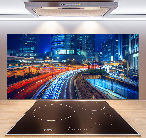 Panel do kuchni Hongkong nocą