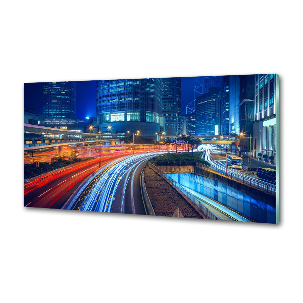 Panel do kuchni Hongkong nocą