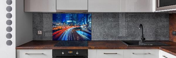 Achterwand keuken Hong Kong 's nachts