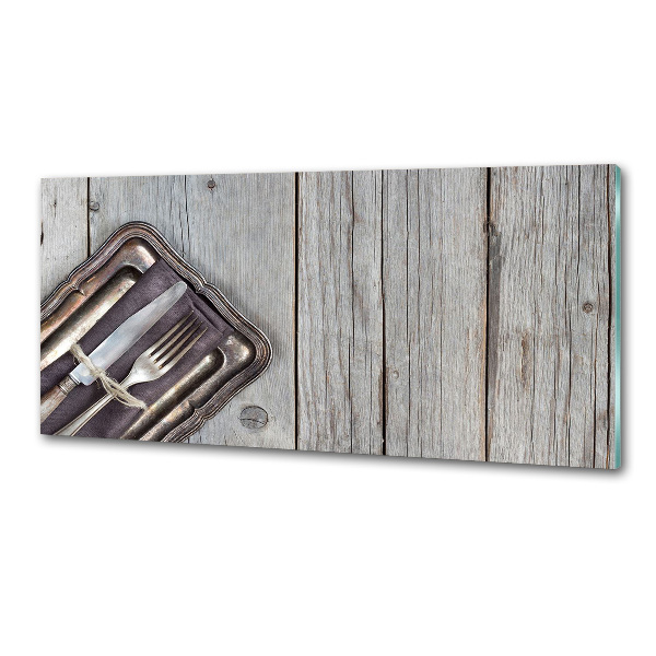 Panel do kuchni Sztućce na deskach