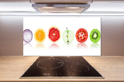 Spatscherm keuken Fruit en groenten