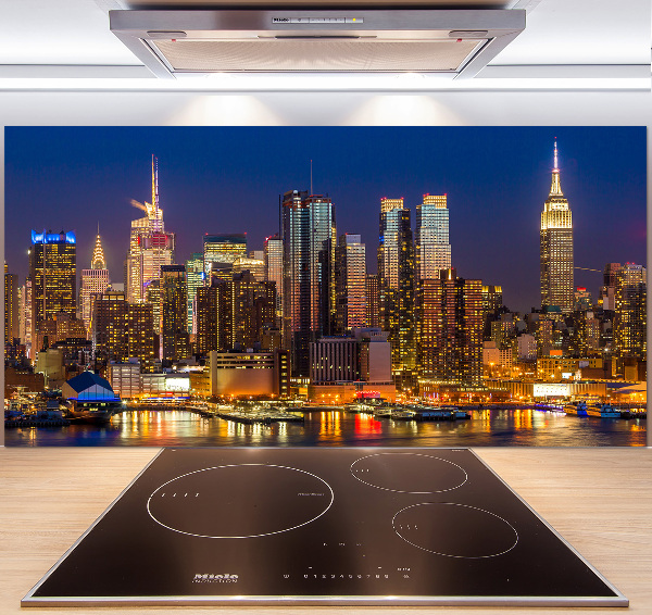 Spatplaat keuken Manhattan 's nachts