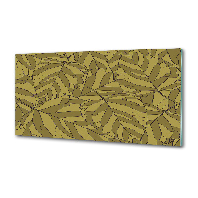 Panel szklany do kuchni Liście