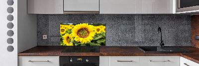 Spatplaat keuken Een veld met zonnebloemen