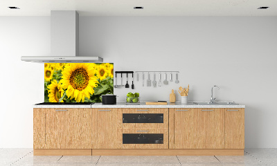Spatplaat keuken Een veld met zonnebloemen