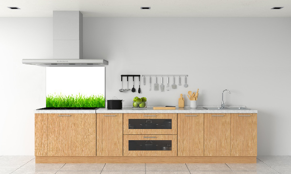 Glazen achterwand keuken Gras