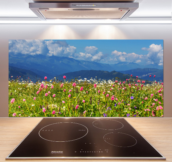 Panel do kuchni Łąka w górach