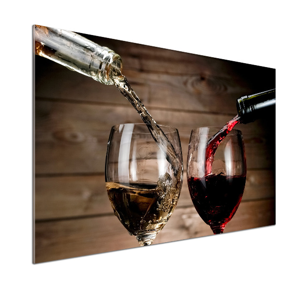 Spatscherm keuken Twee glazen wijn