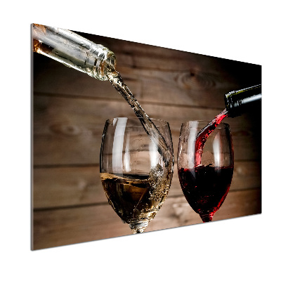 Spatscherm keuken Twee glazen wijn