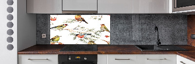 Achterwand keuken Bosvogels en planten