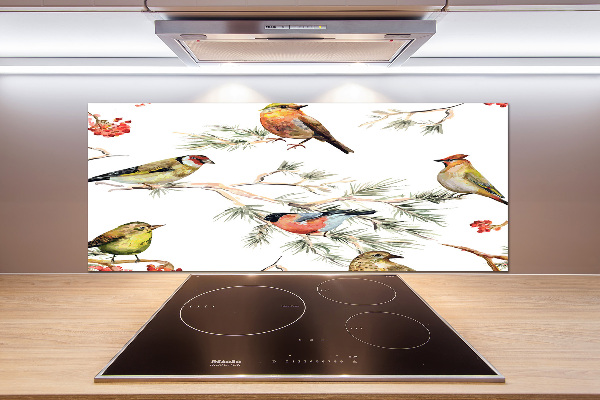 Achterwand keuken Bosvogels en planten