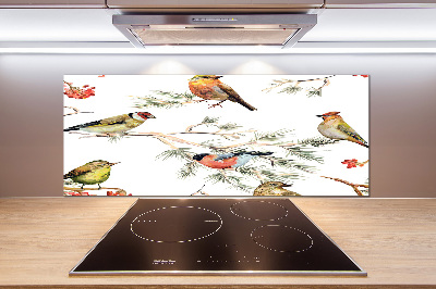 Achterwand keuken Bosvogels en planten