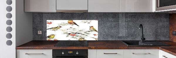 Achterwand keuken Bosvogels en planten