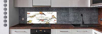 Achterwand keuken Bosvogels en planten